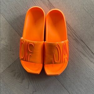 Nike Jordans Vibrant Orange Slide Sandals